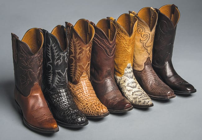Different Styles Of Cowboy Boots - Seven Pairs of the different styles they come in