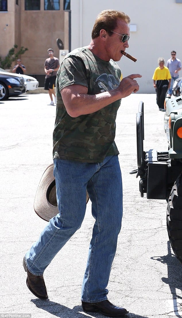 Celebrities Wearing Boots - Arnold Schwarzenegger Wearing Boots