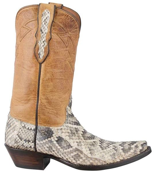 Snakeskin Cowboy Boots - Eastern Rattlesnake Snakeskin Boots From Pinto Ranch