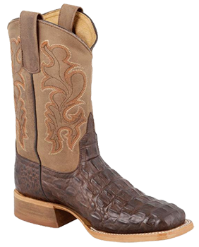 Cowboy Boots Boys - ANDERSON BEAN KIDS CHOCOLATE NILE CROC PRINT KIDS COWBOY BOOTS