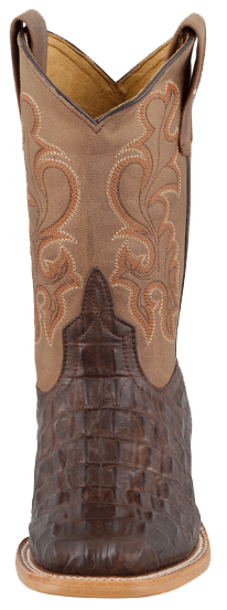 ANDERSON BEAN KIDS CHOCOLATE NILE CROC PRINT KIDS COWBOY BOOTS