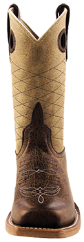 ANDERSON BEAN KIDS TAN AND BROWN PIT BULL KIDS COWBOY BOOTS
