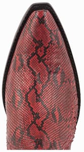 STALLION WOMEN'S DARK RED PYTHON COWGIRL BOOTS