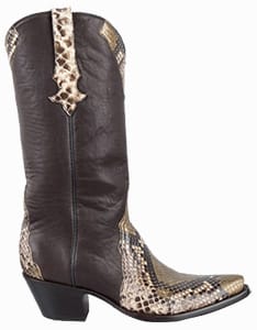 STALLION WOMEN'S GOLD PAINTED PYTHON BOOTS