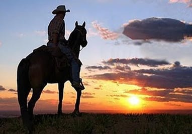 Happy Cowboy Wearing The Best Men's Cowboy Boots!
