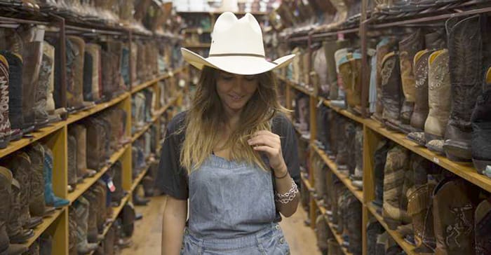 Ladies Cowgirl Boots Sale - Girl Shopping In A Sea Of Cowgirl Boots!