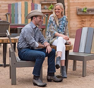 Genuine Caiman Cowboy Boots - Wearing Black Jack Boots