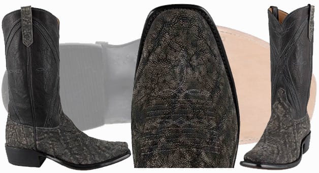 Square Toe Cowboy Boots - RIOS OF MERCEDES MEN'S GRANITE SAFARI SQUARE TOED ELEPHANT BOOTS