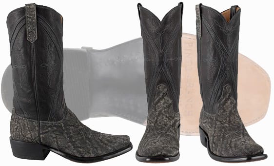 Real Elephant Skin Boots - RIOS OF MERCEDES MEN'S GRANITE SAFARI ELEPHANT BOOTS