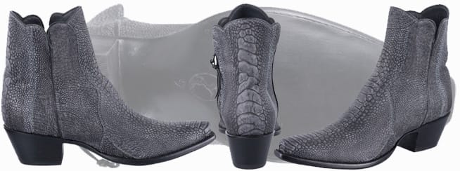 Sexy Cowgirl Boots - STALLION WOMEN'S BLACK NUBUCK OSTRICH LEG ZORRO BOOTS