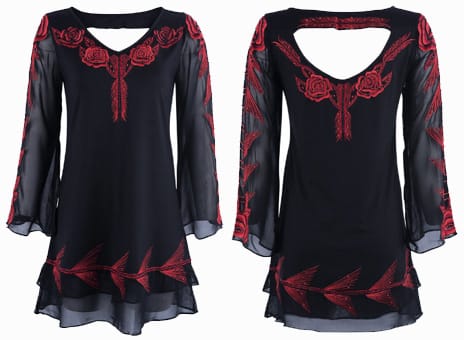 Dresses You Can Wear With Cowboy Boots - VINTAGE COLLECTION WOMEN'S RED QUEEN DRESS
