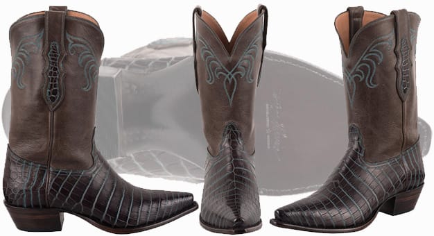 Turquoise Cowboy Boots Women - TONY LAMA NILE CROCODILE BELLY