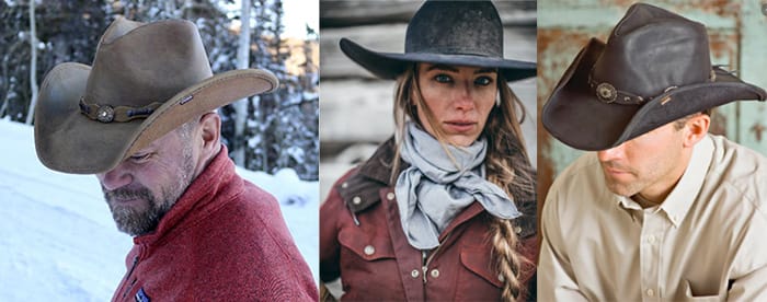 cheap leather cowboy hats
