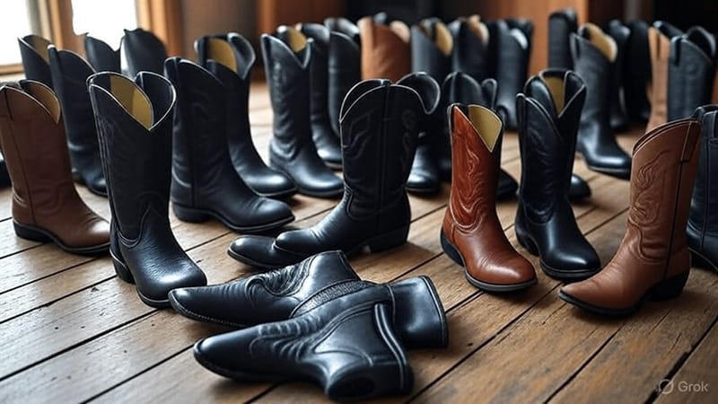 Black Cowboy Boots from Pinto Ranch and Durango