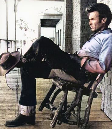 Clint Eastwood in Black Cowboy Boots