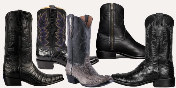 Men's Black Cowboy Boots from Pinto Ranch