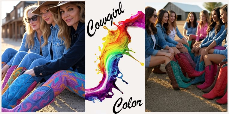 Cowgirl Color Cowboy Boots