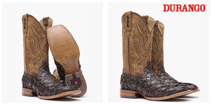 Durango® Premium Exotics™ Dark Brown Pirarucu Western Boot