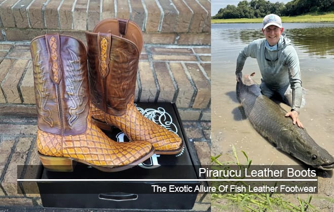 Pirarucu leather boots