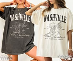 Custom Nashville T-shirt for a Country Western themed party!