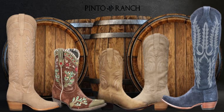 Women's Suede Cowboy Boots from Pinto Ranch